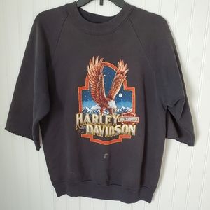 Vintage Harley Davidson 3-D Emblem Sweatshirt